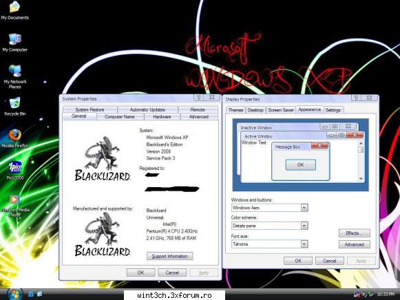 Microsoft Windows XP SP3 Blacklizard'd Edition(June 2008) - h4xed.aimhs - Programe PC